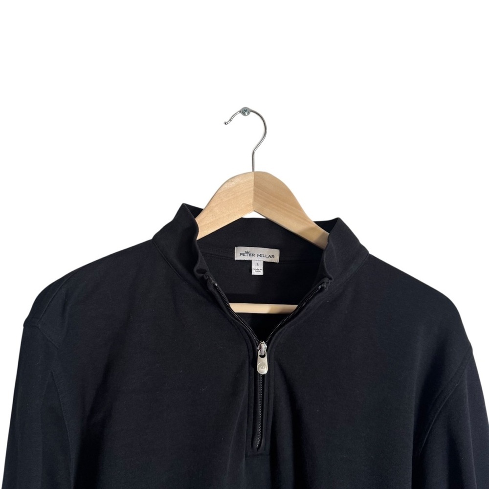 Peter Miller Quarter Zip Sweatshirt Men's Casual Top Black Golf Athleisure Large - Picture 5 of 6